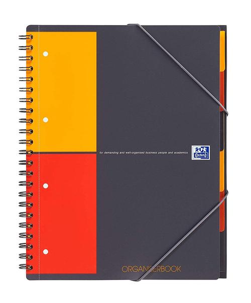 Caiet cu spirala OXFORD Int. Organiserbook matematica, A4+, 80 file-80g/mp, Scribzee,  coperta PP