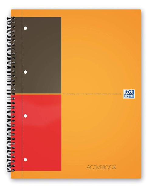 Caiet cu spirala OXFORD Int. Activebook dictando, A4+, 80 file - 80g/mp, Scribzee, coperta PP