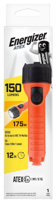 Lanterna Energizer Atex EN-424508, 150 lm, IPX7 + 2 Baterii AA (Portocaliu) 1 Lanterna Energizer Atex EN-424508, 150 lm, IPX7 + 2 Baterii AA (Portocaliu)