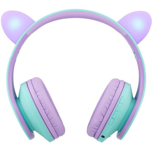 Casti Stereo Wireless PowerLocus P2 Kids Cat Ears, pentru copii (Albastru/Violet) 1 Casti Stereo Wireless PowerLocus P2 Kids Cat Ears, pentru copii (Albastru/Violet)