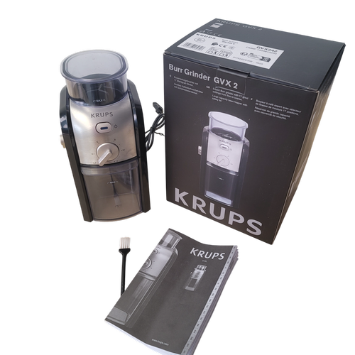 Rasnita de cafea electrica Krups GVX242, 17 setari macinare, 100W, 200g, Negru 1 Rasnita de cafea electrica Krups GVX242, 17 setari macinare, 100W, 200g, Negru