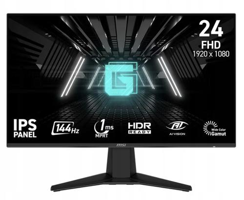 Monitor Gaming IPS LED MSI 23.8inch G242L E14, Full HD (1920 x 1080), HDMI, DisplayPort, 144 Hz, 1 ms (Negru)