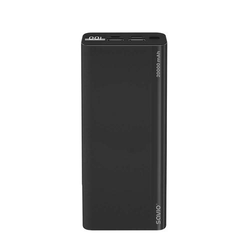 Acumulator Extern Savio BA-05 Power bank, 20000 mAh, Quick Charge, Power Delivery, 20W, 3A, Display LED (Negru) 1 Acumulator Extern Savio BA-05 Power bank, 20000 mAh, Quick Charge, Power Delivery, 20W, 3A, Display LED (Negru)
