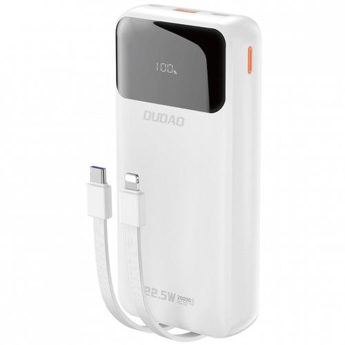 Baterie Externa Dudao K15Pro, 20000mAh, 22.5W, QC + PD, 1 x USB-A - 1 x USB-C, Alba 1 Baterie Externa Dudao K15Pro, 20000mAh, 22.5W, QC + PD, 1 x USB-A - 1 x USB-C, Alba