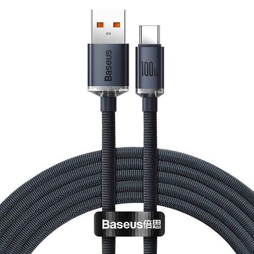 Cablu pentru incarcare si transfer de date Baseus Crystal Shine, USB/USB Type-C, 100W, 2m, Negru 1 Cablu pentru incarcare si transfer de date Baseus Crystal Shine, USB/USB Type-C, 100W, 2m, Negru