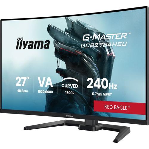 Monitor Gaming VA LED Iiyama G-Master 27inch GCB2784HSU-B1, Full HD (1920 x 1080), HDMI, DisplayPort, Ecran curbat, Boxe, Pivot, 240 Hz, 0.7 ms (Negru) 1 Monitor Gaming VA LED Iiyama G-Master 27inch GCB2784HSU-B1, Full HD (1920 x 1080), HDMI, DisplayPort, Ecran curbat, Boxe, Pivot, 240 Hz, 0.7 ms (Negru)