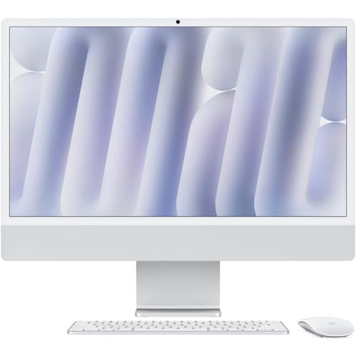 All In One PC Apple iMac 24inch (2024), Procesor Apple M4, 10 nuclee CPU si 10 nuclee GPU, 24inch, Retina 4.5K Nano-texture glass, 16GB, 256GB SSD, macOS, Layout INT (Argintiu)