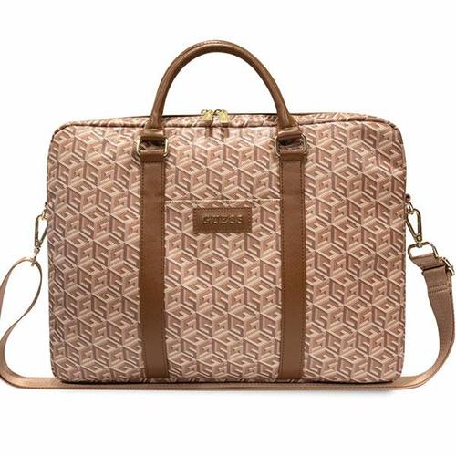 Geanta laptop, Guess G Cube, maro, piele sintetica/poliester/nailon, 16inch 1 Geanta laptop, Guess G Cube, maro, piele sintetica/poliester/nailon, 16inch