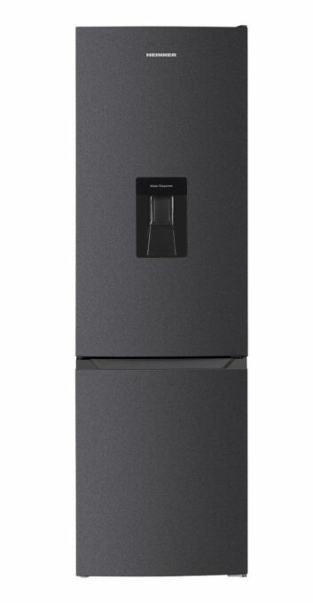 Combina frigorifica HEINNER HC-HM260DGWDE++, 260 L, Clasa E, Lumina LED, Dozator de apa, H 180 cm (Gri)