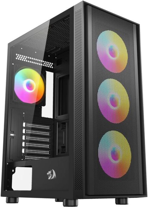Carcasa PC Redragon Spark GC-621-4F, Midi Tower, ATX, RGB (Negru) 1 Carcasa PC Redragon Spark GC-621-4F, Midi Tower, ATX, RGB (Negru)