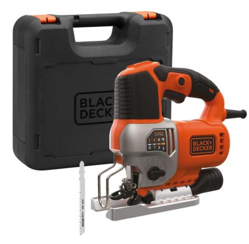 Ferastrau pendular Black&Decker BES610K-QS, 650 W, 90 mm + Cutie depozitare si 2 lame (Negru/Portocaliu) 1 Ferastrau pendular Black&Decker BES610K-QS, 650 W, 90 mm + Cutie depozitare si 2 lame (Negru/Portocaliu)