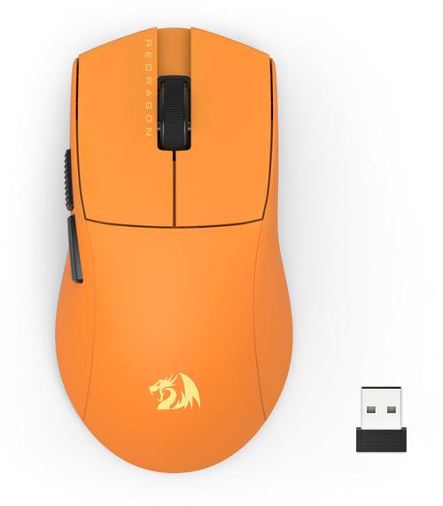 Mouse Gaming Wireless Redragon K1NG ULTRA M916OB-ULT, 2.4G/Bluetooth/USB, 30000 DPI, Optic (Portocaliu) 1 Mouse Gaming Wireless Redragon K1NG ULTRA M916OB-ULT, 2.4G/Bluetooth/USB, 30000 DPI, Optic (Portocaliu)