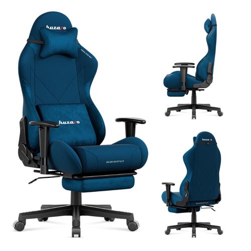 Scaun Gaming, Huzaro Force 5.7, Perna pentru cap, Cotiere ergonomice 2D, Functie deviere cu blocare, Suport extensibil pentru picioare, Perna lombara, Certificat SGS, scaun reglabil, inaltime reglabila, pana la 136 kg (Albastru) 1 Scaun Gaming, Huzaro Force 5.7, Perna pentru cap, Cotiere ergonomice 2D, Functie deviere cu blocare, Suport extensibil pentru picioare, Perna lombara, Certificat SGS, scaun reglabil, inaltime reglabila, pana la 136 kg (Albastru)