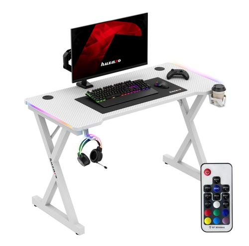 Birou gaming Huzaro Hero 2.3 RGB, 120 x 60 cm, MDF (Alb) 1 Birou gaming Huzaro Hero 2.3 RGB, 120 x 60 cm, MDF (Alb)