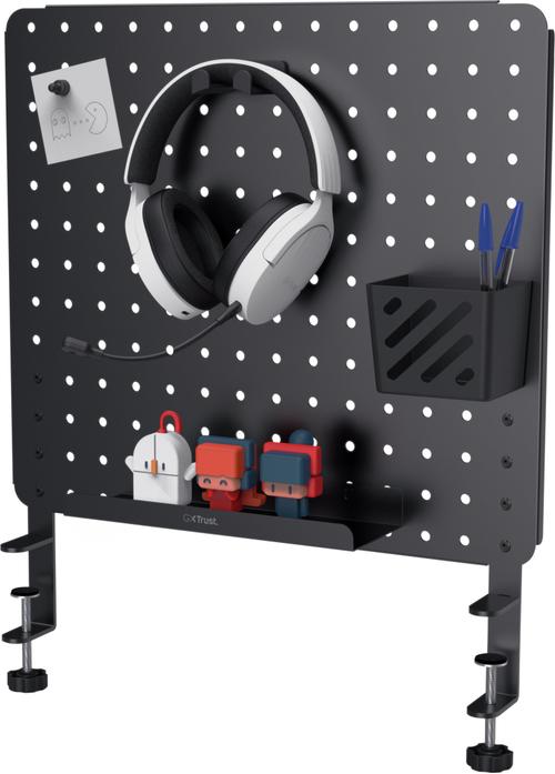 Perete organizatoric de birou Trust GXT724, Metalic pentru depozitare accesorii (Negru)