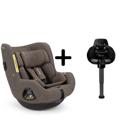 Set Scaun auto rotativ Nuna i-Size TODL next Chestnut, 40-105 cm + Baza isofix BASE next i-Size pentru TODL next, testat ADAC