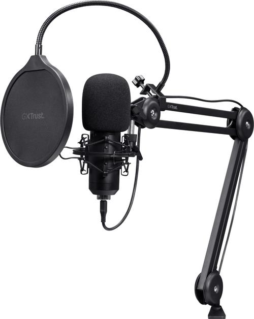 Microfon trust GXT 270 Emita II+, USB Type-C, Cardioid, Brat reglabil (Negru)