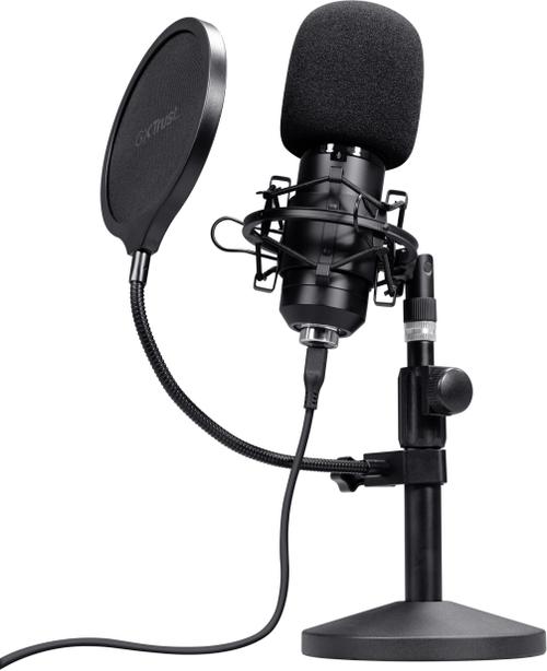 Microfon Trust GXT269 Emita II, Cardiod, USB-C, Stativ, Pop Protector (Negru)