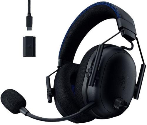 Casti Gaming Wireless Razer Blackshark V3 Pro pentru PlayStation, Over-Ear, 2.4G/Bluetooth/USB/Jack 3.5mm, Hybdrid ANC, TriForce Bio-Cellulose 50mm, Autonomie 70 ore (Negru)