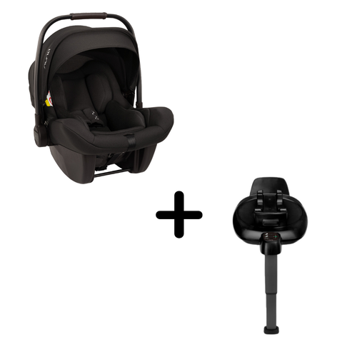 Set scoica auto Nuna i-Size PIPA Lite Caviar R129 + Baza isofix BASE next i-Size pentru PIPA Lite, testata ADAC