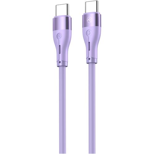 Cablu silicon Tellur Type-C to Type-C, 3A, PD60W, 1m, Mov