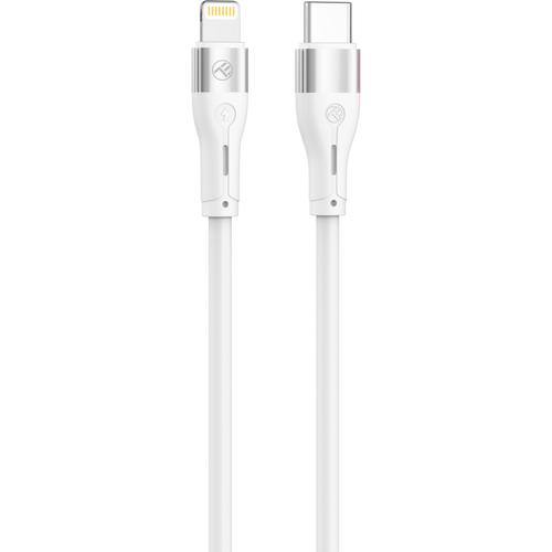 Cablu silicon Tellur Type-C to tip Lightning, PD30W, 1m, Alb