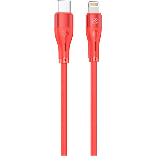 Cablu silicon Tellur Type-C to Lightning, PD30W, 1m, Rosu