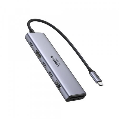 Hub USB-C UGREEN CM511 (45521), 1 x USB-A 3.2 - 3 x USB-C - 1 x HDMI - 1 x SD - 1 x microSD (Gri) 1 Hub USB-C UGREEN CM511 (45521), 1 x USB-A 3.2 - 3 x USB-C - 1 x HDMI - 1 x SD - 1 x microSD (Gri)