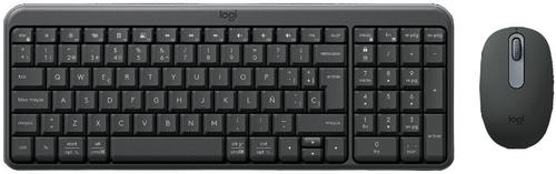 Kit mouse si tastatura Logitech MK250 920-013519, Bluetooth Wireless Combo, 1000 DPI, Layout English International (Negru)