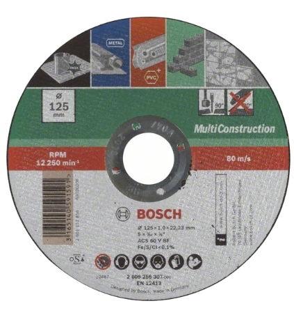 Disc de taiere multimaterial Bosch, 125 x 22.2 x 1 mm