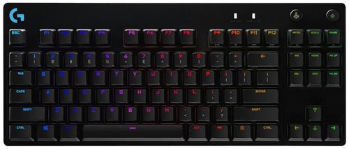 Tastatura Gaming Mecanica Logitech G PRO TKL, Bluetooth, Switch-uri GX BLUE Clicky, Iluminare LIGHTSYNC RGB, Layout UK (Negru)