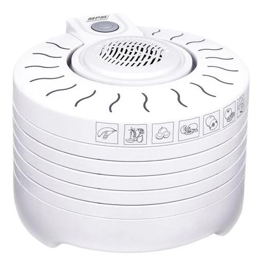 Deshidrator alimente MPM MSG-01, 250 W, 5 site, 28 cm, Inaltime reglabila (Alb)