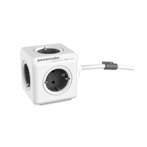 Prelungitor PowerCube Allocacoc 1300GY Extended, 4 prize, 1.5m, Gri