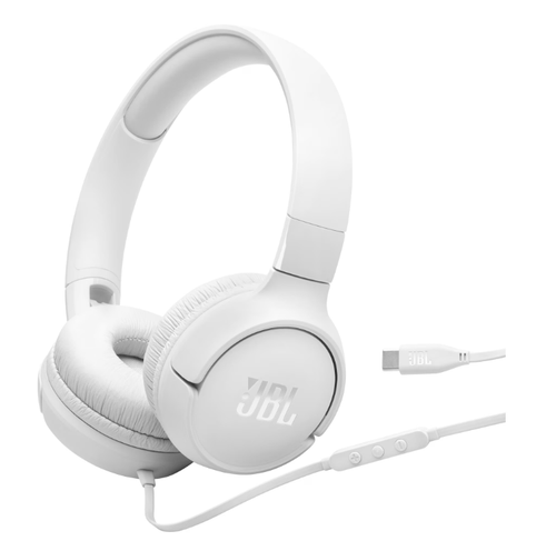 Casti On-ear, JBL Tune 520C, Microfon, USB-C, Alb 1 Casti On-ear, JBL Tune 520C, Microfon, USB-C, Alb