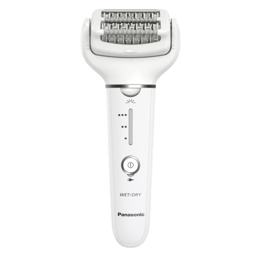 Epilator Panasonic ES-EY31-W503, Wet & Dry, Cordless, 2discuri & 60 pensete, Senzor presiune, Discuri duble, Cap flexibil si pivotant la 90°, 3 viteze (Alb/Crem)