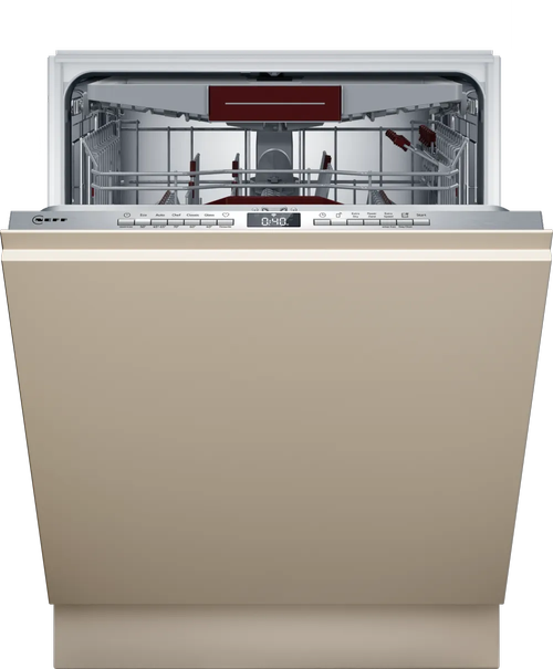 Masina de spalat vase complet incorporabila NEFF S155ECX15E, 14 seturi, 6 programe, Clasa A, TimeLight, Home Connect (Bej)