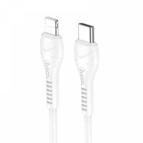 Cablu Date si Incarcare USB-C - Lightning HOCO X37, 27W, 1m, Alb