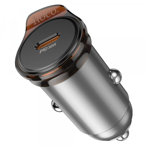 Incarcator auto HOCO NZ16, 30W, 1 x USB-C (Gri)