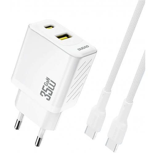 Incarcator Retea Cu Cablu USB-C Dudao A27Max, 35W, 1 x USB-A - 1 x USB-C, Alb