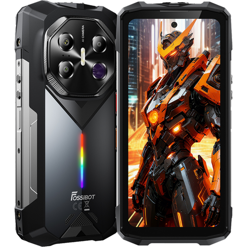 Telefon Mobil FOSSiBOT F113, Procesor MediaTek Dimensity 7050, Ecran IPS touchscreen 6.78inch, 12GB RAM, 256GB Flash, Camera Tripla 50 + 64 + 5 MP, Wi-Fi, 4G, Dual Sim, Android (Negru)