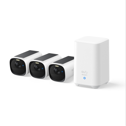 Kit supraveghere video eufyCam E40, 2K HD, Incarcare solara, MaxColour Vision, Homebase 2 + 3 camere video 1 Kit supraveghere video eufyCam E40, 2K HD, Incarcare solara, MaxColour Vision, Homebase 2 + 3 camere video