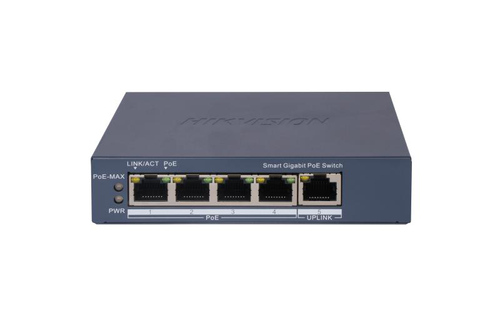 Switch Hikvision DS-3E1505P-EI, 4 porturi, PoE