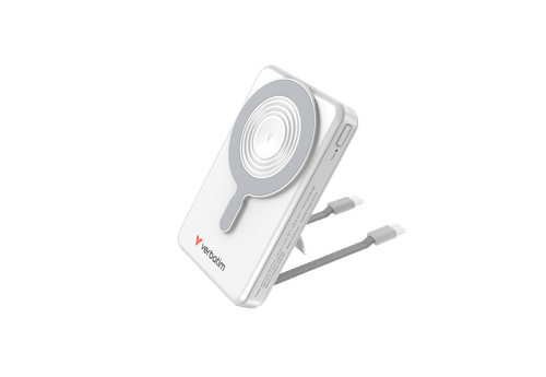 Acumulator extern Verbatim Charge 'n' Go 32273, 10.000mAh, 22.5 W, Magnetic, Wireless, 2 USB-C, Stativ (Argintiu) 1 Acumulator extern Verbatim Charge 'n' Go 32273, 10.000mAh, 22.5 W, Magnetic, Wireless, 2 USB-C, Stativ (Argintiu)