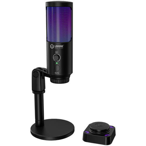 Microfon gaming LORGAR SMP40, USB-C, Cardioid, iluminare RGB, Negru 1 Microfon gaming LORGAR SMP40, USB-C, Cardioid, iluminare RGB, Negru