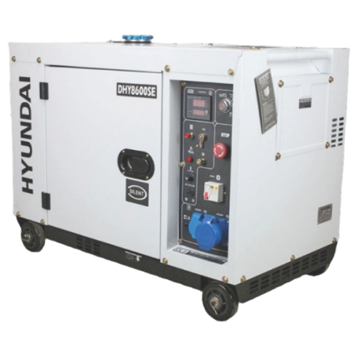 Generator de curent monofazat cu motor diesel Hyundai HY-DHY8600SE, 6KW (Alb) 1 Generator de curent monofazat cu motor diesel Hyundai HY-DHY8600SE, 6KW (Alb)