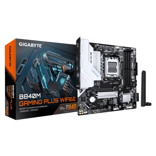 Placa de baza GIGABYTE B840M GAMING PLUS WIFI6E, AMD B840, Socket AM5, mATX
