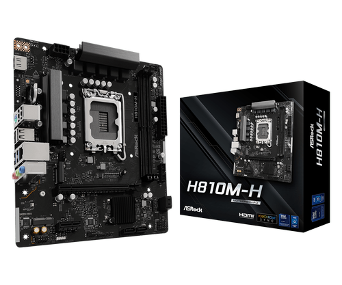 Placa de baza ASRock H810M-H, Intel H810, LGA 1851, mATX, DDR5