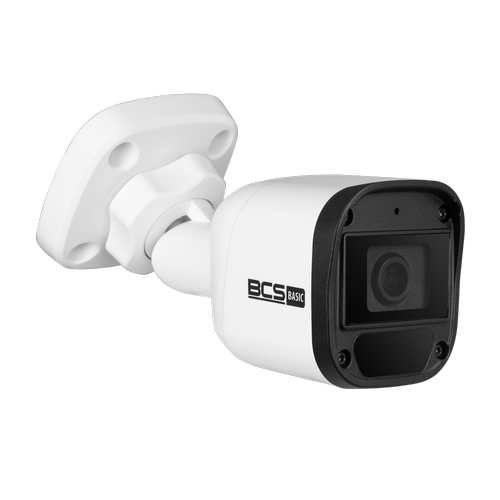 Camera supraveghere exterior BCS BASIC BCS-B-TIP12FR3(2.0), Bullet, 2MP 1920x1080, 2.8mm, IR 30m, PoE, IP67 (Alb)