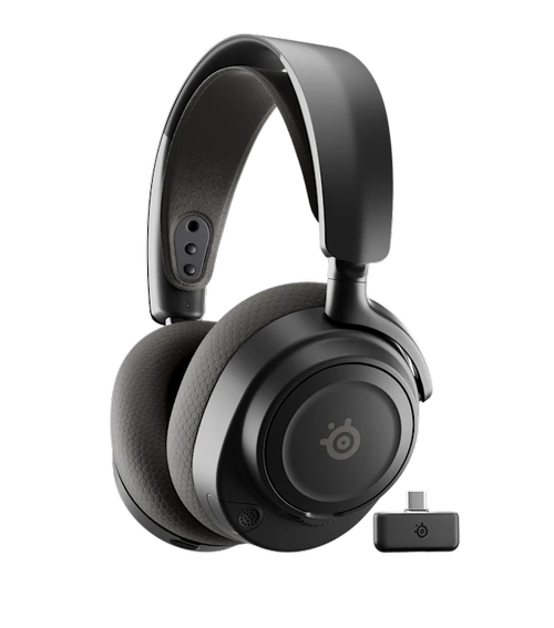 Casti Gaming Steelseries Arctis Nova 7 Gen 2, USB-C/Bluetooth/2.4 GHz, Pentru PC, Autonomie 54 ore, Microfon (Negru)