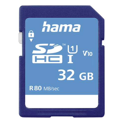 Card de memorie Hama 124135, SDHC, 32GB, Clasa 10, UHS-I U1, V10